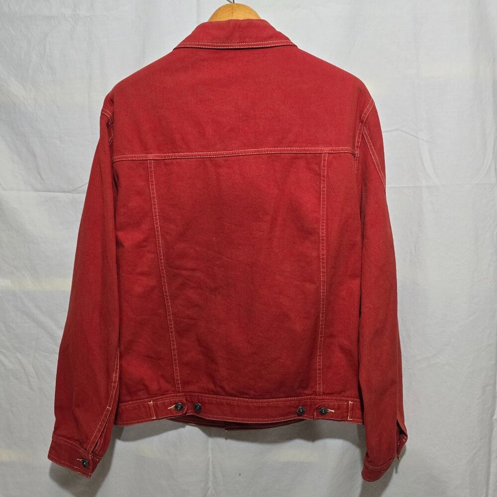 Saturdays New York City Denim Trucker Jacket - Burnt Orange - Sz XL* - Picture 3 of 5